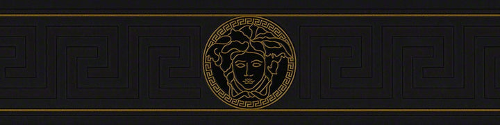 Magesty Border Black Ice by Seabrook Wallpaper Versace Volume 5 Germany 7 20.87" 5.1" - Fabric Carolina -