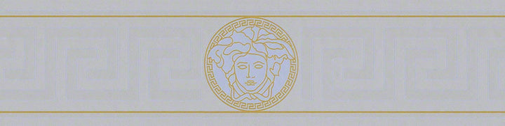 Magesty Border Silver Sea by Seabrook Wallpaper Versace Volume 5 Germany 7 20.87" 5.1" - Fabric Carolina -