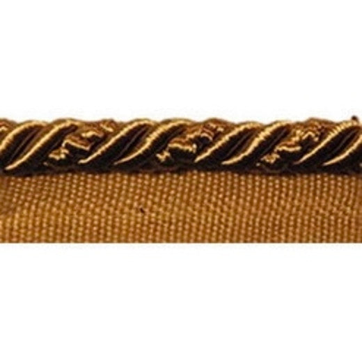 Cord - 24 Monogram Gold by Europatex Fabric Cord 100% Polyester China See Sample Horizontal: N/A and Vertical: N/A 0.38 inches  - Fabric Carolina -