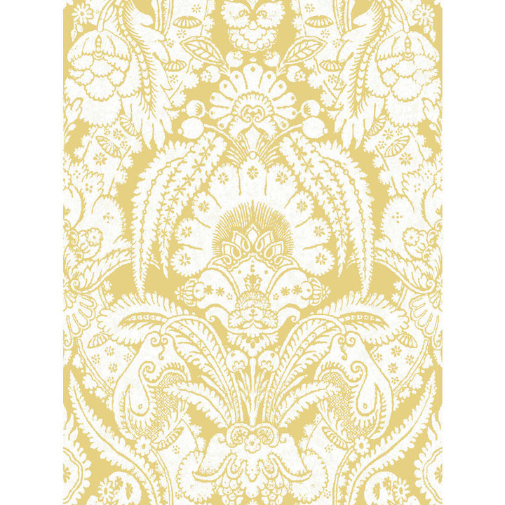 Chatterton French Yellow And Ivory by Cole & Son Designer Wallcovering COLE & SON ALBEMARLE PAPER - 100% United Kingdom Horizontal: and Vertical: 36.01 27 - Swanky Fabrics -