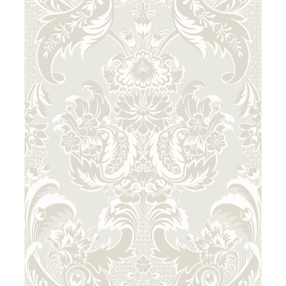 Wyndham White And Pearl by Cole & Son Wallcovering COLE & SON ALBEMARLE PAPER - 100% United Kingdom - Horizontal: - and Vertical: 25.22 21 - Fabric Carolina -