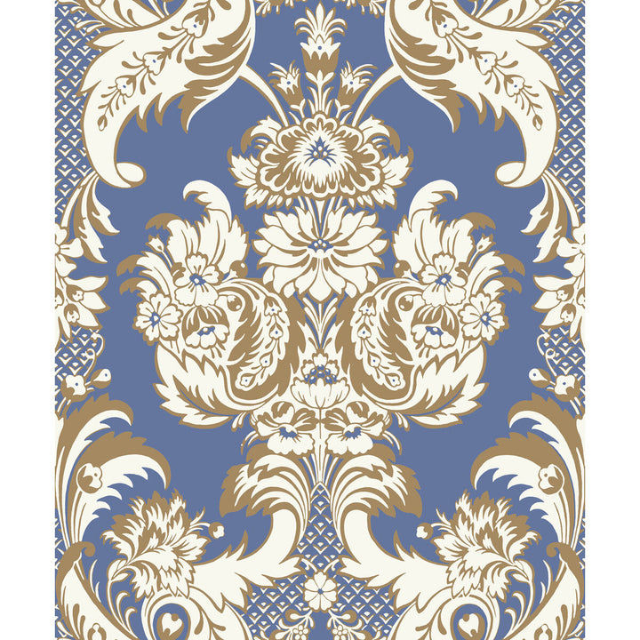 Wyndham Blue And Gold by Cole & Son Wallcovering COLE & SON ALBEMARLE PAPER - 100% United Kingdom - Horizontal: - and Vertical: 25.22 21 - Fabric Carolina -