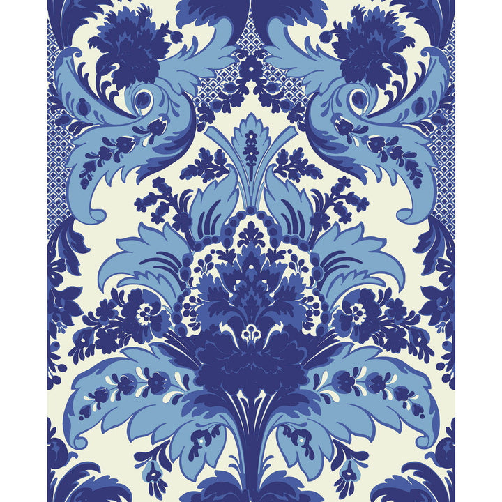 Aldwych Blue & White by Cole & Son Designer Wallcovering COLE & SON ALBEMARLE PAPER - 100% United Kingdom - Horizontal: - and Vertical: 25.22 20 - Swanky Fabrics -