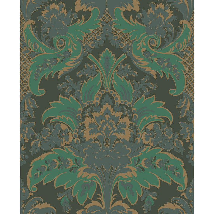 Aldwych Green And Gold by Cole & Son Designer Wallcovering COLE & SON ALBEMARLE PAPER - 100% United Kingdom Horizontal: and Vertical: 25.22 20 - Swanky Fabrics -