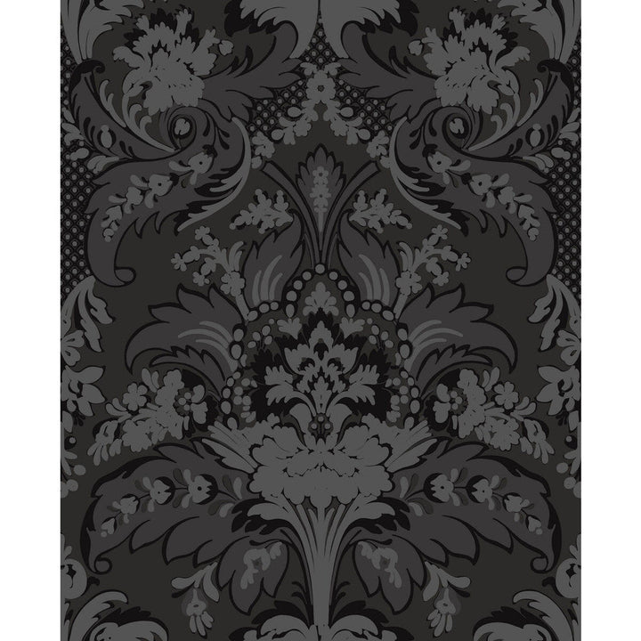 Aldwych Black And Graphite by Cole & Son Designer Wallcovering COLE & SON ALBEMARLE PAPER - 100% United Kingdom Horizontal: and Vertical: 25.22 20 - Swanky Fabrics -