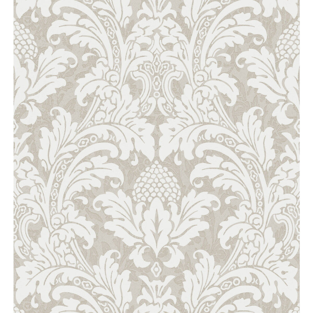 Blake White And Silver by Cole & Son Wallcovering COLE & SON ALBEMARLE PAPER - 100% United Kingdom Horizontal: and Vertical: 20.88 21 - Fabric Carolina -