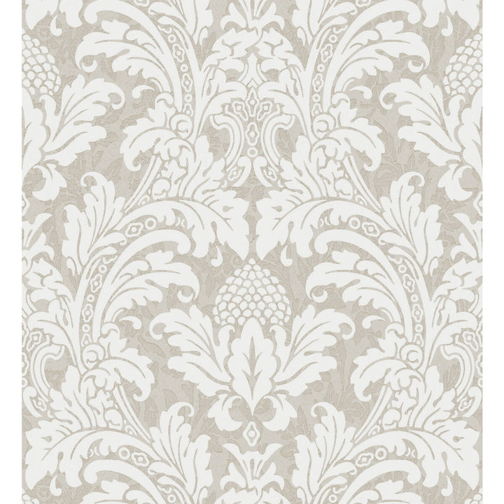 Blake White And Silver by Cole & Son Wallcovering COLE & SON ALBEMARLE PAPER - 100% United Kingdom - Horizontal: - and Vertical: 20.88 21 - Fabric Carolina -