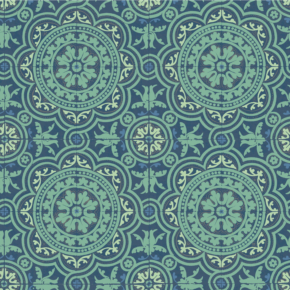 Piccadilly Teal And Gold by Cole & Son Wallcovering COLE & SON ALBEMARLE PAPER - 100% United Kingdom - Horizontal: - and Vertical: 20.88 21 - Fabric Carolina -