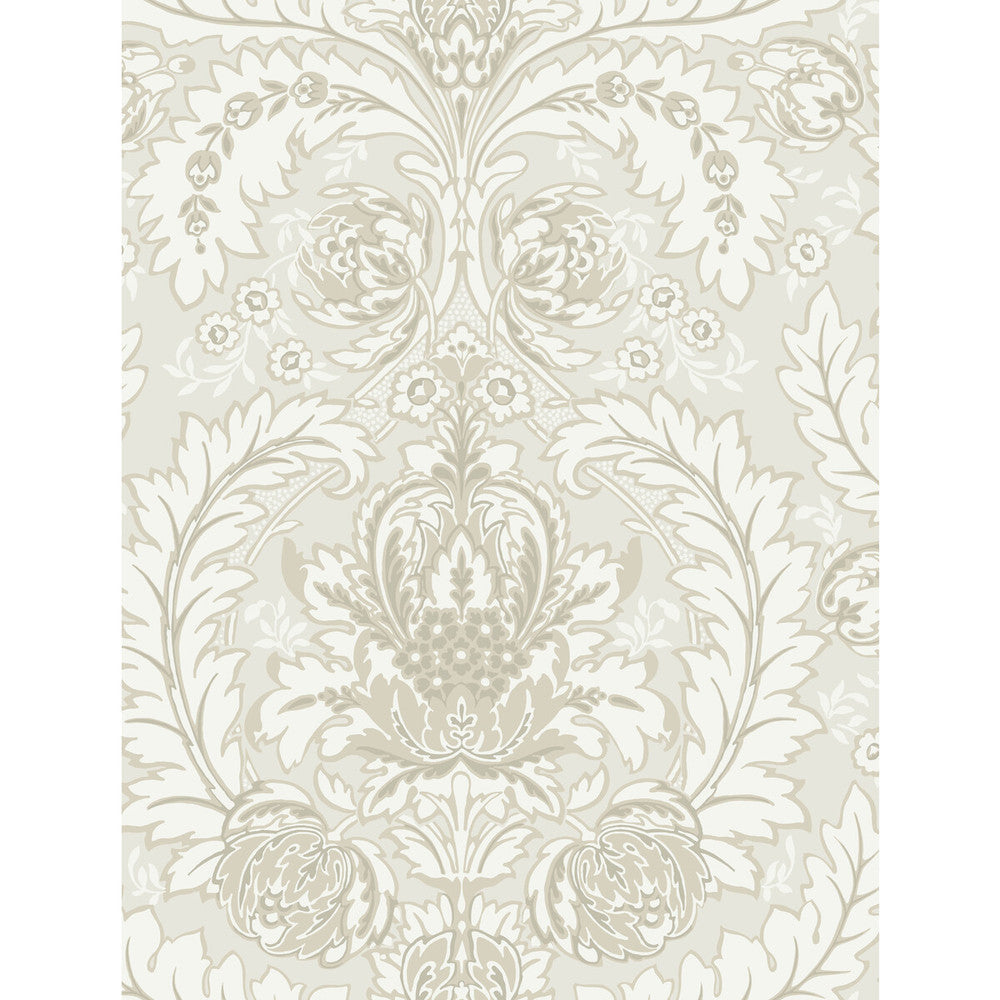 Coleridge White And Ivory by Cole & Son Designer Wallcovering COLE & SON ALBEMARLE PAPER - 100% United Kingdom Horizontal: and Vertical: 27.58 21 - Swanky Fabrics -