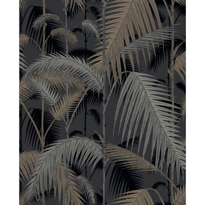 Palm Jungle Silver/Black by Cole & Son Wallcovering CONTEMPORARY RESTYLED PAPER - 100% United Kingdom Horizontal: 20.5 and Vertical: 25 20.5 - Fabric Carolina -