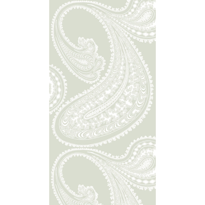 Rajapur White/Olive by Cole & Son Wallcovering CONTEMPORARY RESTYLED PAPER - 100% United Kingdom - Horizontal: 21 and Vertical: 30 21 - Fabric Carolina -