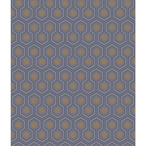 Hicks Hexagon Dk Gry/Bronz by Cole & Son Wallcovering
