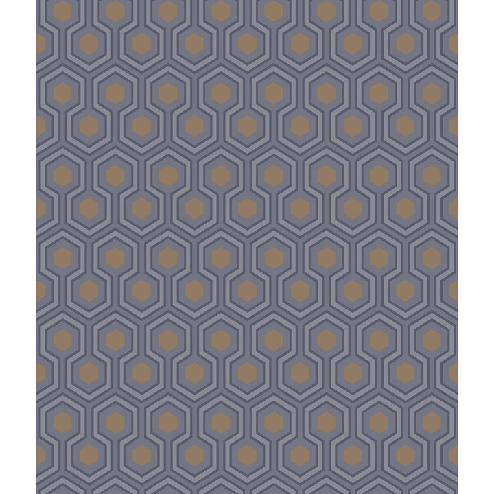 Hicks Hexagon Dk Gry/Bronz by Cole & Son Wallcovering CONTEMPORARY RESTYLED PAPER - 100% United Kingdom - Horizontal: 20.5 and Vertical: 4 20.5 - Fabric Carolina -