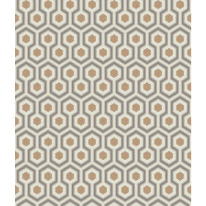 Hicks Hexagon Gold/Taupe by Cole & Son Wallcovering