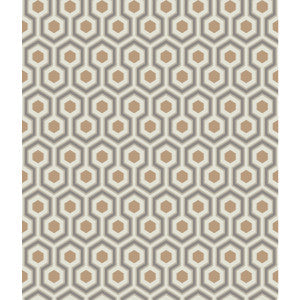 Hicks Hexagon Gold/Taupe by Cole & Son Wallcovering