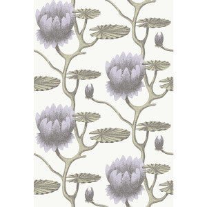Summer Lily Lilac/Grn/Wt by Cole & Son Wallcovering