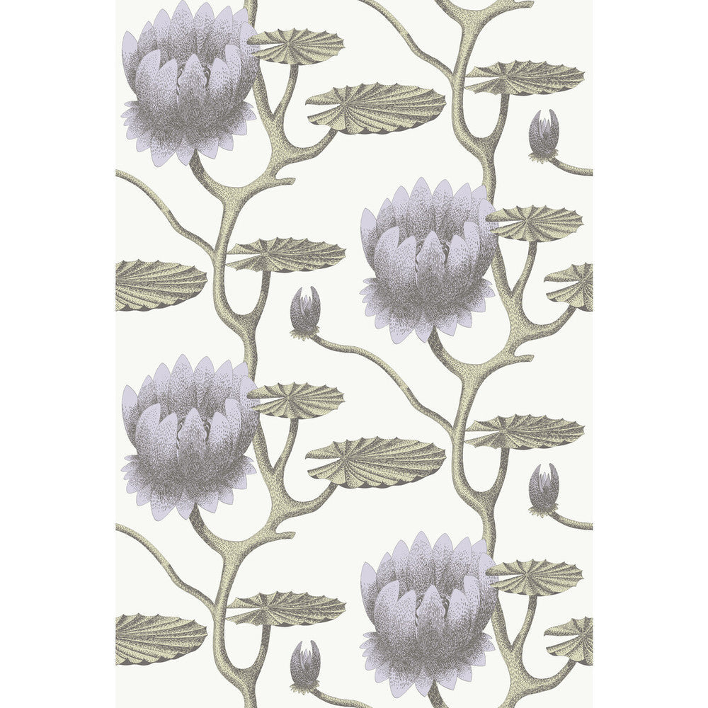 Summer Lily Lilac/Grn/Wt by Cole & Son Designer Wallcovering CONTEMPORARY RESTYLED PAPER - 100% United Kingdom Horizontal: 27 and Vertical: 19.75 27 - Swanky Fabrics -