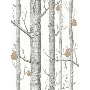 Woods & Pears Blk/Wht/Brnz by Cole & Son Wallcovering