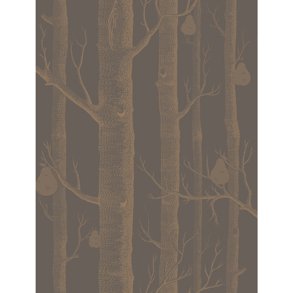 Woods & Pears Bronze/Black by Cole & Son Wallcovering CONTEMPORARY RESTYLED PAPER - 100% United Kingdom - Horizontal: 21 and Vertical: 27.5 21 - Fabric Carolina -