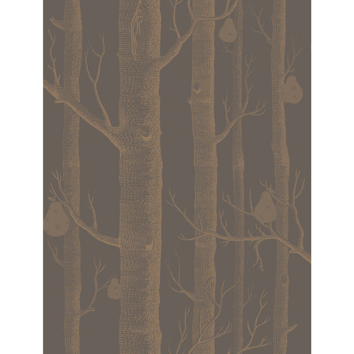 Woods & Pears Bronze/Black by Cole & Son Wallcovering CONTEMPORARY RESTYLED PAPER - 100% United Kingdom - Horizontal: 21 and Vertical: 27.5 21 - Fabric Carolina -