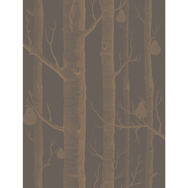 Woods & Pears Bronze/Black by Cole & Son Designer Wallcovering CONTEMPORARY RESTYLED PAPER - 100% United Kingdom Horizontal: 21 and Vertical: 27.5 21 - Swanky Fabrics -