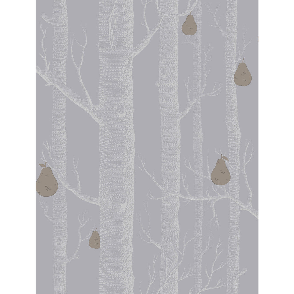 Woods & Pears Slate/Silver by Cole & Son Wallcovering CONTEMPORARY RESTYLED PAPER - 100% United Kingdom - Horizontal: 21 and Vertical: 27.5 21 - Fabric Carolina -