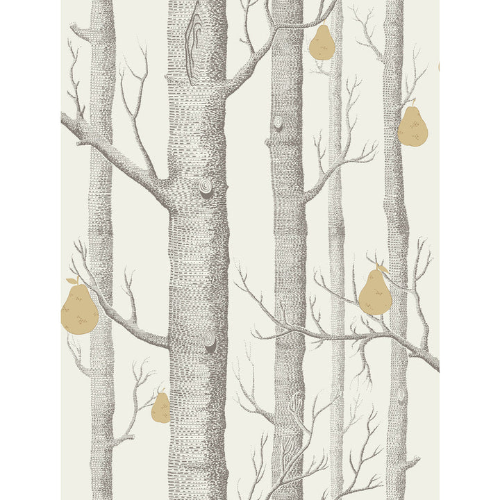 Woods & Pears Charcl/Lin/Gld by Cole & Son Designer Wallcovering CONTEMPORARY RESTYLED PAPER - 100% United Kingdom - Horizontal: 21 and Vertical: 27.5 21 - Swanky Fabrics -