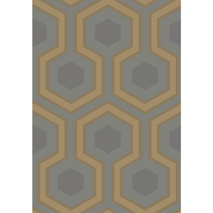 Hicks Grand Slate/Bron by Cole & Son Designer Wallcovering CONTEMPORARY RESTYLED PAPER - 100% United Kingdom - Horizontal: 21 and Vertical: 15 21 - Swanky Fabrics -