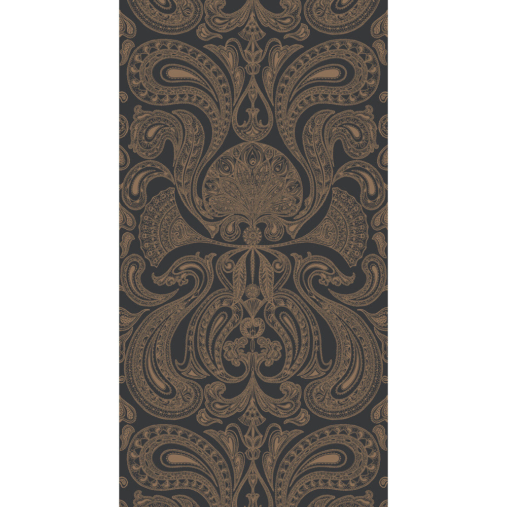 Malabar Bronze/Black by Cole & Son Wallcovering CONTEMPORARY RESTYLED PAPER - 100% United Kingdom Horizontal: 21 and Vertical: 30 21 - Fabric Carolina -