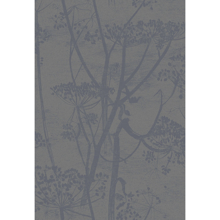 Cow Parsley Gilver/Black by Cole & Son Wallcovering CONTEMPORARY RESTYLED PAPER - 100% United Kingdom - Horizontal: 21 and Vertical: 30 21 - Fabric Carolina -