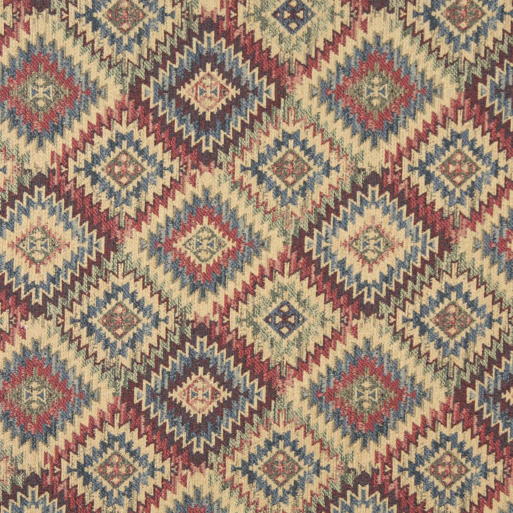 9765 Navajo Sunset by Charlotte Fabric Painted Desert Chenilles 80% Olefin, 20% Polyester Made In USA Exceeds 100,000 Wyzenbeek Rubs (Heavy Duty) Horizontal: 14.5" x Vertical: 14.5" 54 Inches - Fabric Carolina -