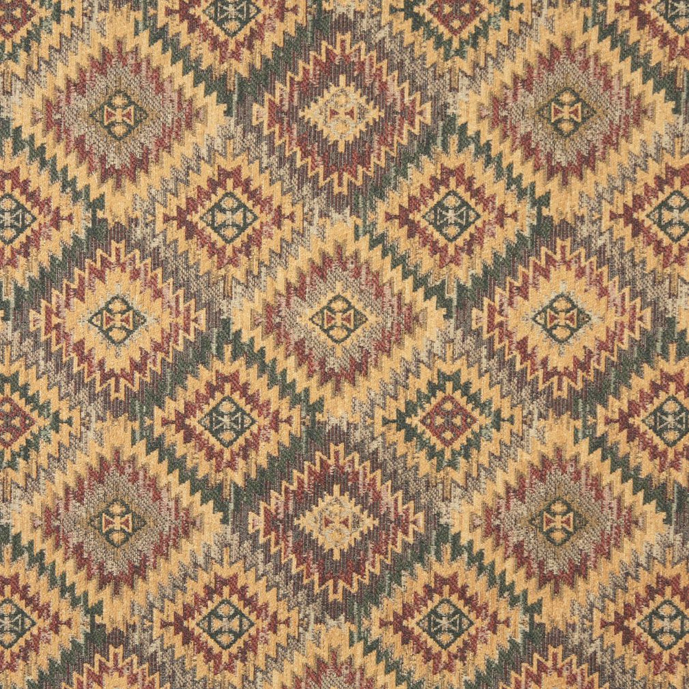 9767 Navajo Clay by Charlotte Fabric Painted Desert Chenilles 80% Olefin, 20% Polyester Made In USA Exceeds 100,000 Wyzenbeek Rubs (Heavy Duty) Horizontal: 14.5" x Vertical: 14.5" 54 Inches - Fabric Carolina -