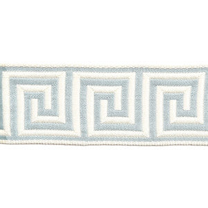 Hellenic Key Jacquard Tape Mist by Europatex Fabric