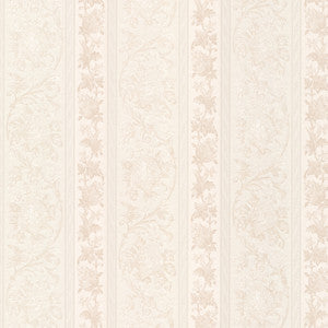 Sublime Champagne Scroll Stripe Wallpaper by Mirage