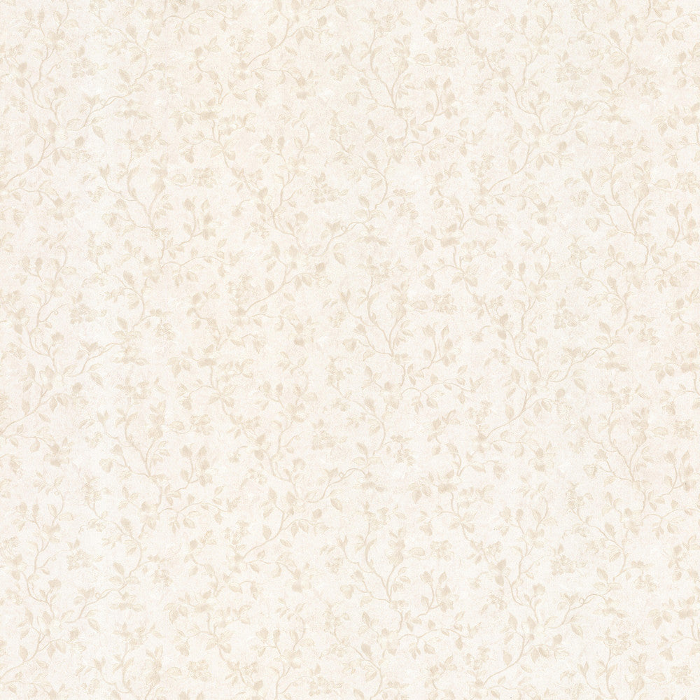 Amanda Taupe Floral Trail Wallpaper by Mirage Vintage Rose Covers about 56.4 square feet 20.5-in by 33-ft long roll Prepasted 6.9 - Fabric Carolina -