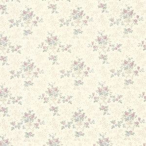 Kezea Lavender Petit Floral Urn Wallpaper by Mirage