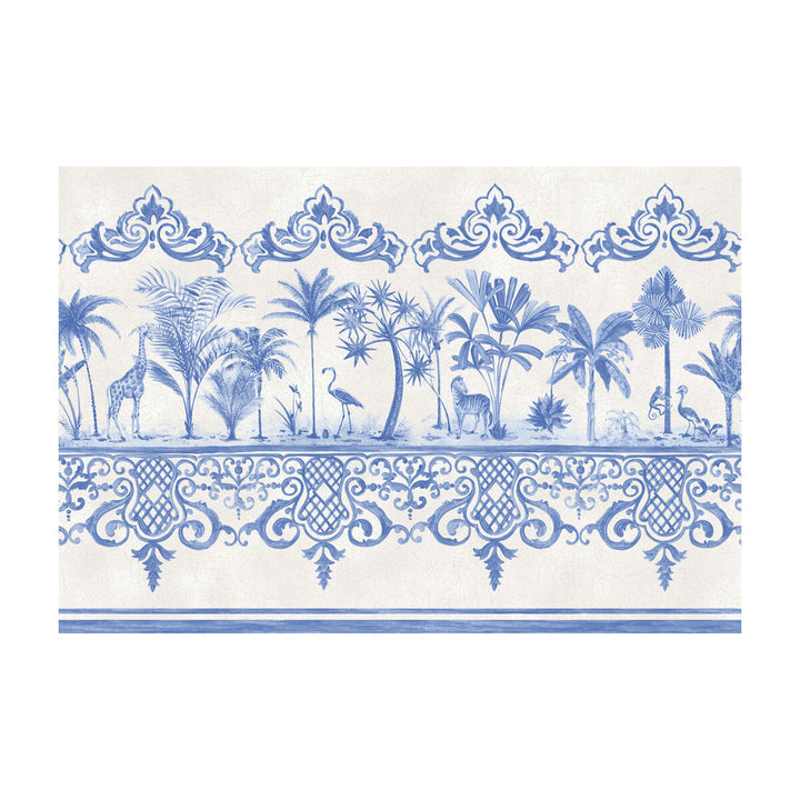 Rou Border Cobalt Blue by Cole & Son Wallcovering PAPER - 100% United Kingdom Horizontal: and Vertical: 20.5 - Fabric Carolina -