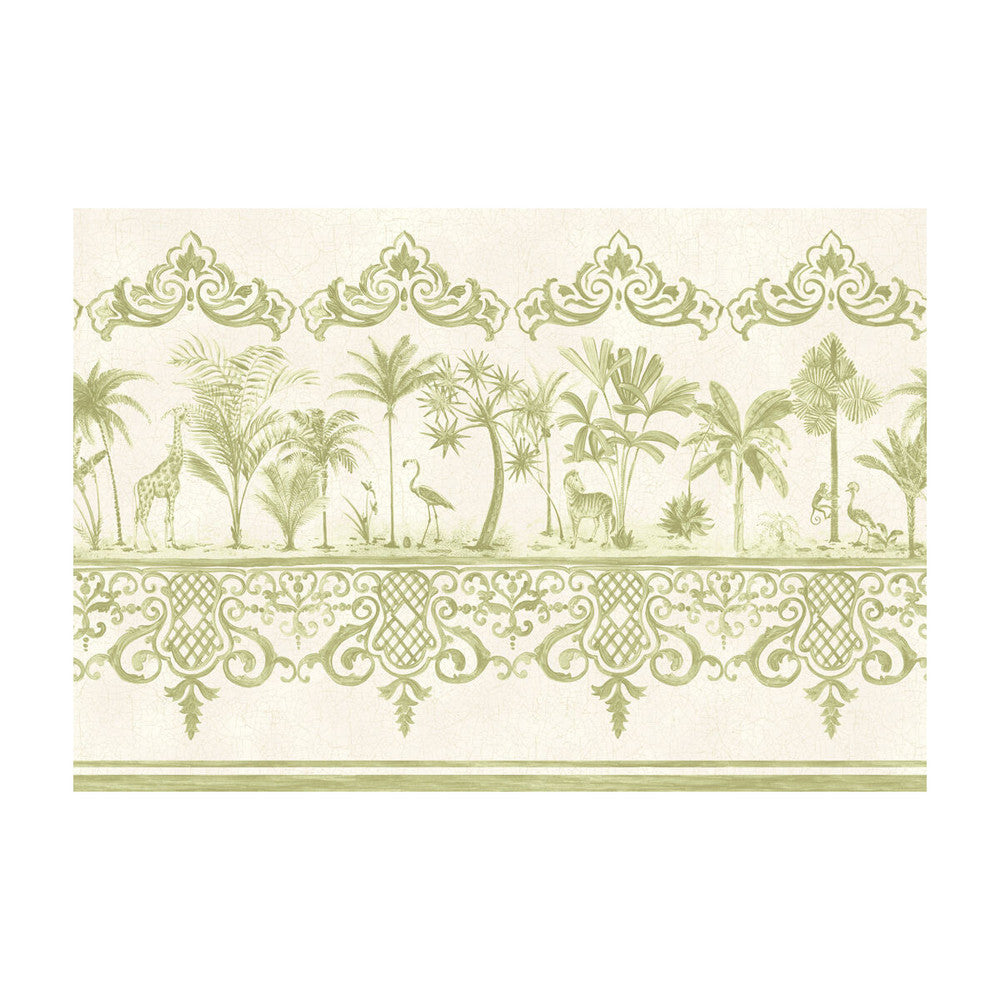 Rou Border Old Olive by Cole & Son Wallcovering - PAPER - 100% United Kingdom - Horizontal: - and Vertical: - 20.5 - Fabric Carolina -