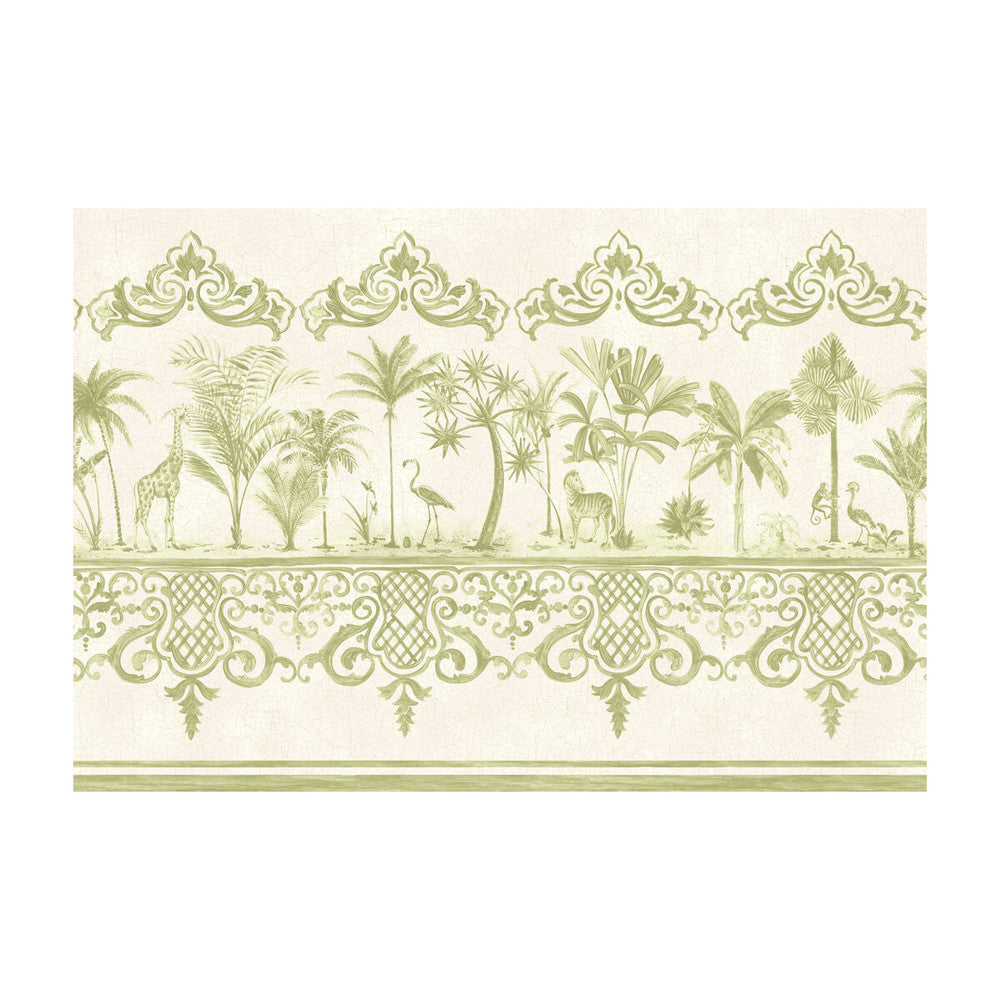 Rou Border Old Olive by Cole & Son Designer Wallcovering PAPER - 100% United Kingdom Horizontal: and Vertical: 20.5 - Swanky Fabrics -