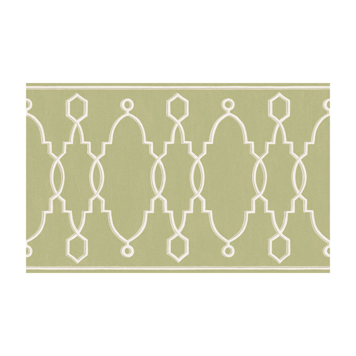 Parterre Border Leaf Green by Cole & Son Designer Wallcovering PAPER - 100% United Kingdom Horizontal: and Vertical: 15.7 - Swanky Fabrics -