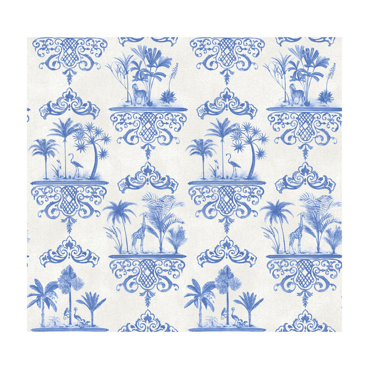 Rousseau Cobalt Blue by Cole & Son Designer Wallcovering PAPER - 100% United Kingdom Horizontal: and Vertical: 25.2 27 - Swanky Fabrics -
