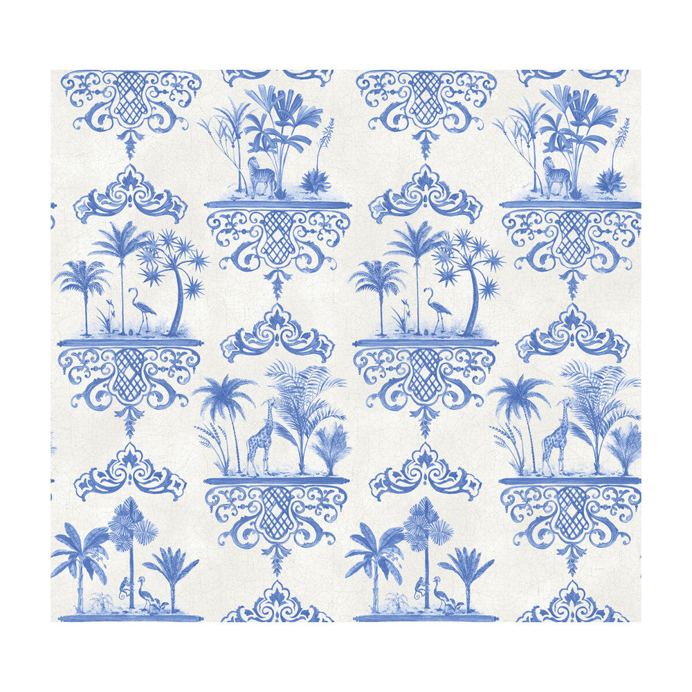 Rousseau Cobalt Blue by Cole & Son Designer Wallcovering PAPER - 100% United Kingdom Horizontal: and Vertical: 25.2 27 - Swanky Fabrics -