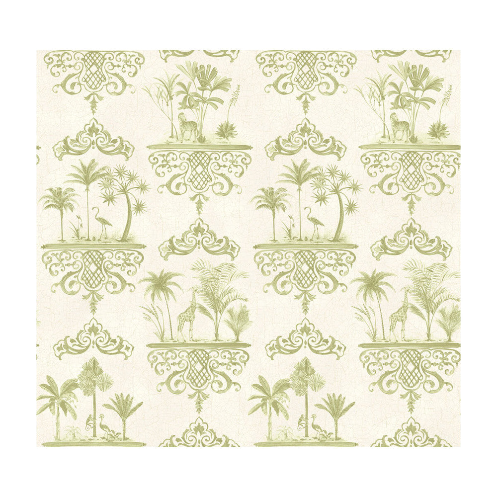 Rousseau Old Olive by Cole & Son Wallcovering PAPER - 100% United Kingdom Horizontal: and Vertical: 25.2 27 - Fabric Carolina -
