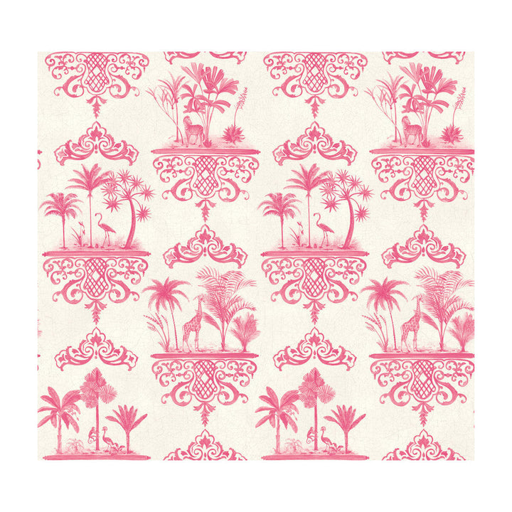 Rousseau Rose Pink by Cole & Son Designer Wallcovering PAPER - 100% United Kingdom Horizontal: and Vertical: 25.2 27 - Swanky Fabrics -