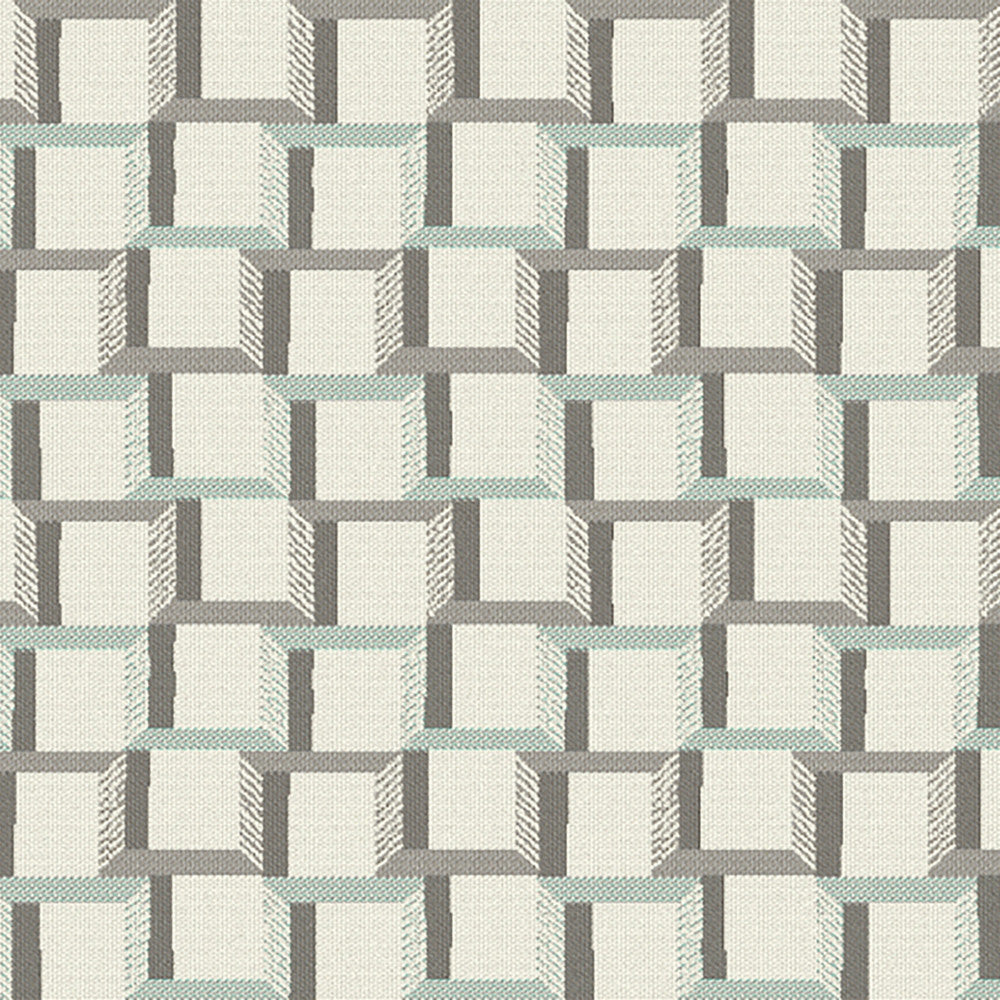 145471-0002 Beveled Squares Mist by Sunbrella Fabric Sunbrella Acrylic USA or Imported 5-Year Horizontal: 14 in. and Vertical: 13.3 in. 54 in. - Fabric Carolina -