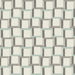 145471-0002 Beveled Squares Mist by Sunbrella Fabric