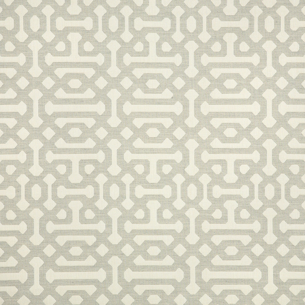 45991-0002 Fretwork Pewter by Sunbrella Designer Fabric Sunbrella Elements - Decorative Sunbrella® Acrylic, Sunbrella® Polyester, Sunbrella® Non-Phthalate PVC USA or Imported 5-Year Horizontal: 7 in. and Vertical: 14.7 in. 54 in. - Swanky Fabrics -