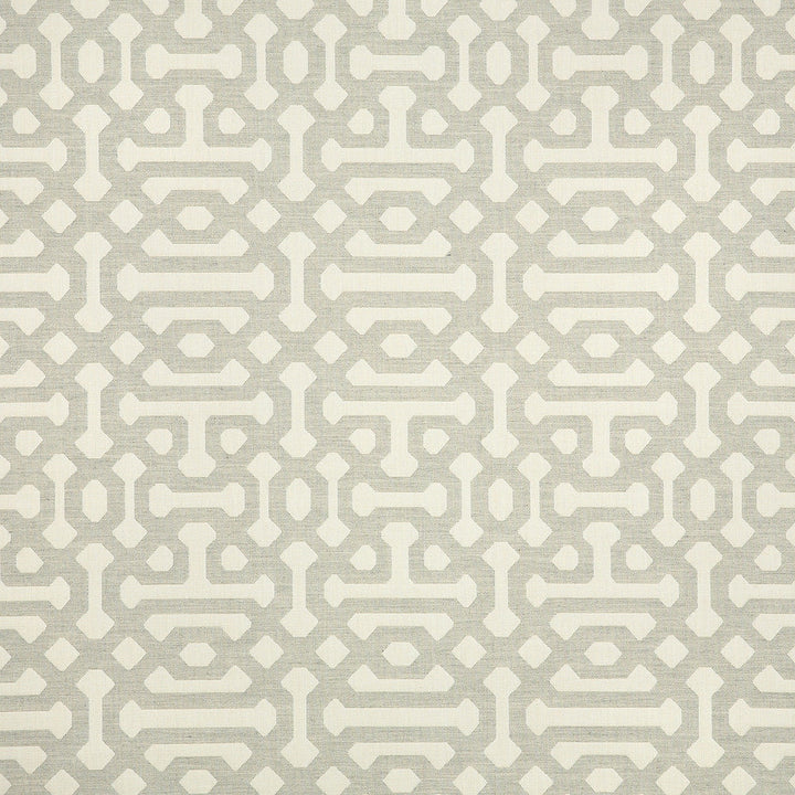 45991-0002 Fretwork Pewter by Sunbrella Designer Fabric Sunbrella Elements - Decorative Sunbrella® Acrylic, Sunbrella® Polyester, Sunbrella® Non-Phthalate PVC USA or Imported 5-Year Horizontal: 7 in. and Vertical: 14.7 in. 54 in. - Swanky Fabrics -