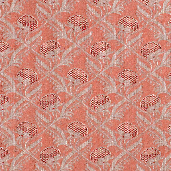 Boutonniere/Coral A7 000214Pg by Old World Weavers Fabric MANOR SUITE 36% COTTON 35% LINEN 29% VISCOSE ITALY LIGHT DUTY Horizontal: 4.75" and Vertical: 4.5" 55" - Fabric Carolina -