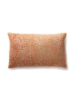 Leopard Pillow 14 X 22 - Orange Koi A9LLEOPILL0006 by Scalamandre Designer Pillows AMAZINK 45% COTTON 31% VISCOSE 24% POLYESTER U.S.A. HEAVY DUTY Horizontal: 9.75" and Vertical: 7" 0 - Swanky Fabrics -